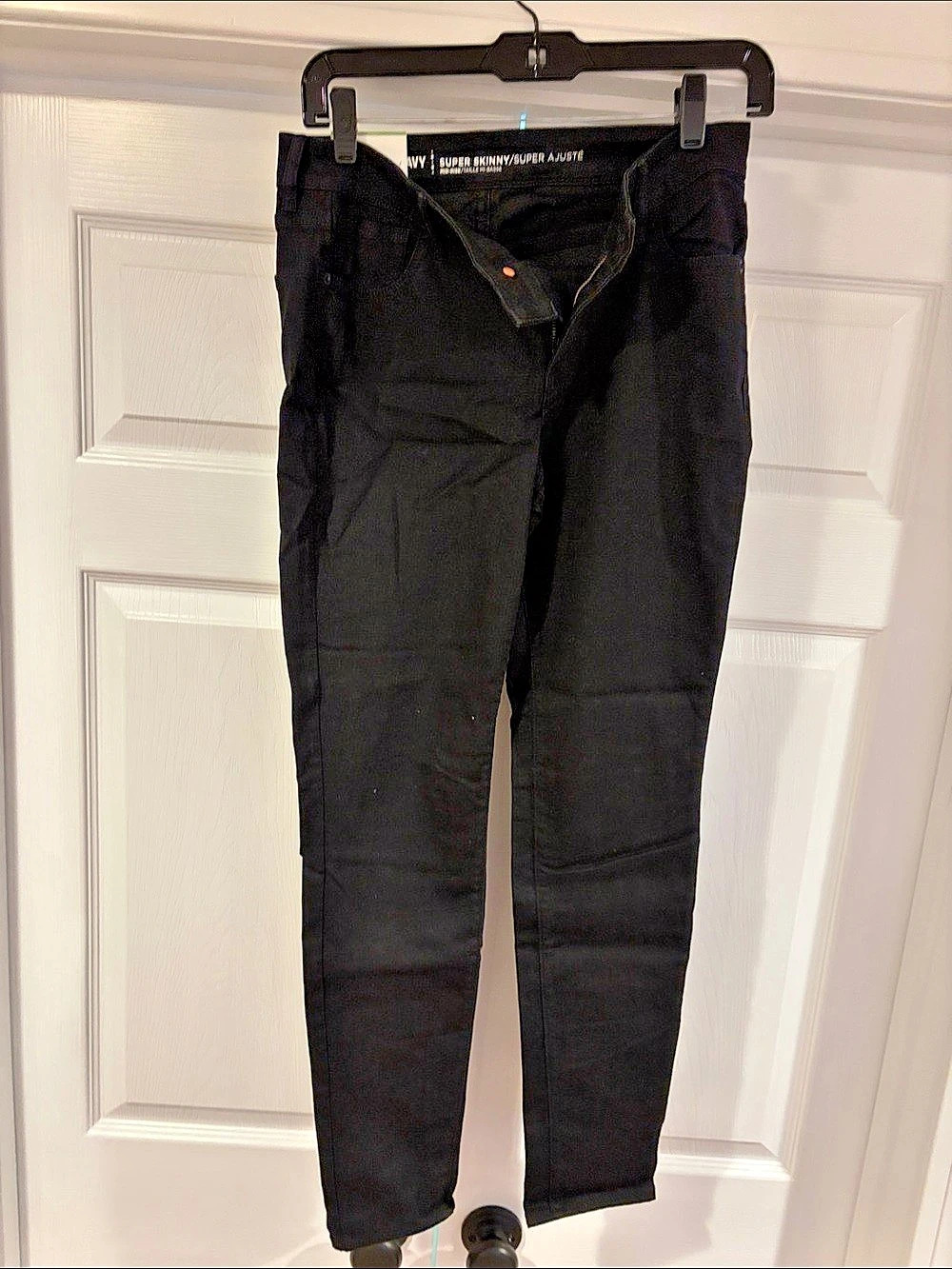 Old Navy Mid-Rise Super Skinny Pants Jeans Black Size 6